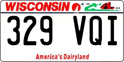WI license plate 329VQI