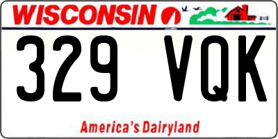WI license plate 329VQK
