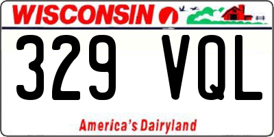 WI license plate 329VQL