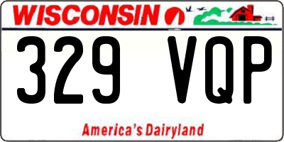 WI license plate 329VQP
