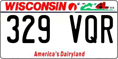 WI license plate 329VQR