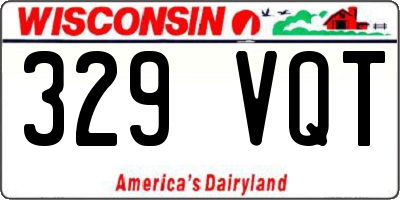 WI license plate 329VQT