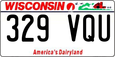 WI license plate 329VQU