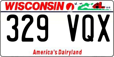 WI license plate 329VQX