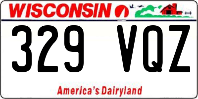 WI license plate 329VQZ