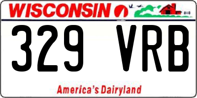 WI license plate 329VRB