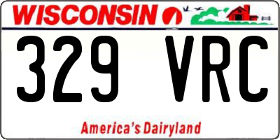 WI license plate 329VRC