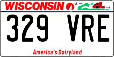 WI license plate 329VRE