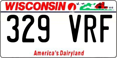 WI license plate 329VRF