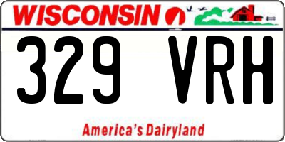 WI license plate 329VRH