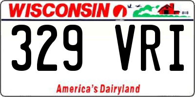 WI license plate 329VRI
