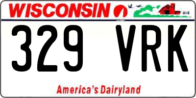 WI license plate 329VRK