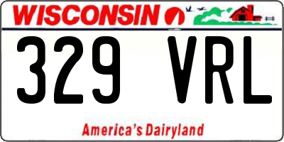 WI license plate 329VRL
