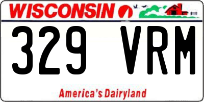 WI license plate 329VRM