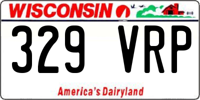 WI license plate 329VRP