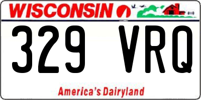 WI license plate 329VRQ