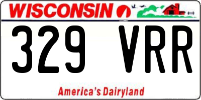 WI license plate 329VRR