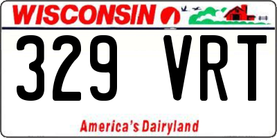 WI license plate 329VRT