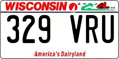 WI license plate 329VRU
