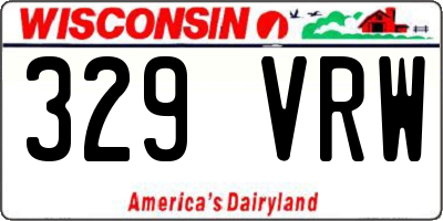 WI license plate 329VRW
