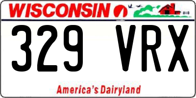 WI license plate 329VRX