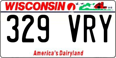 WI license plate 329VRY
