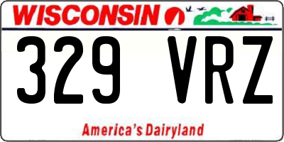 WI license plate 329VRZ