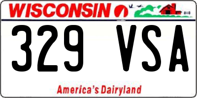 WI license plate 329VSA