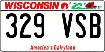 WI license plate 329VSB