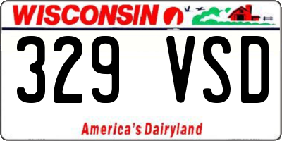 WI license plate 329VSD