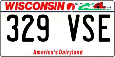 WI license plate 329VSE
