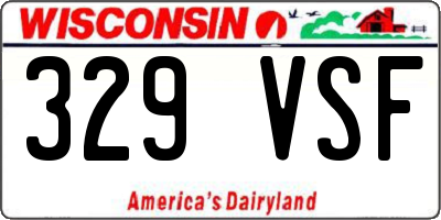 WI license plate 329VSF