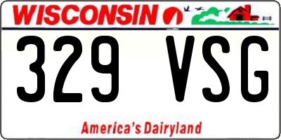 WI license plate 329VSG