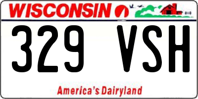WI license plate 329VSH