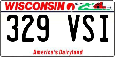 WI license plate 329VSI