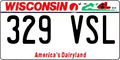 WI license plate 329VSL
