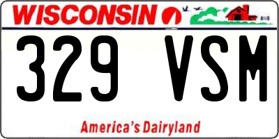WI license plate 329VSM