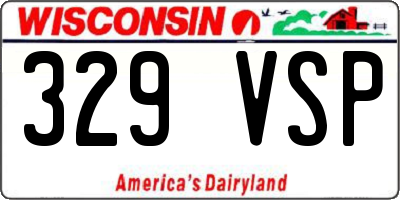WI license plate 329VSP