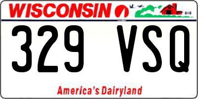 WI license plate 329VSQ