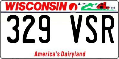 WI license plate 329VSR