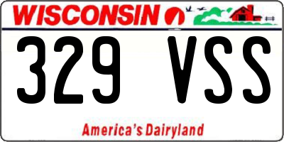 WI license plate 329VSS