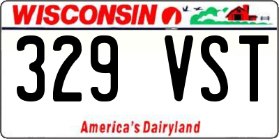 WI license plate 329VST