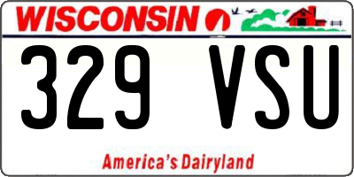 WI license plate 329VSU
