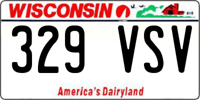 WI license plate 329VSV