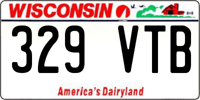 WI license plate 329VTB