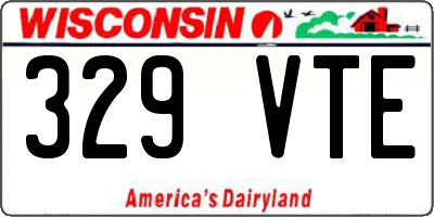WI license plate 329VTE