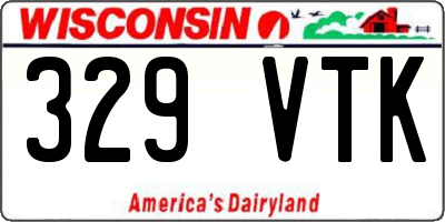 WI license plate 329VTK
