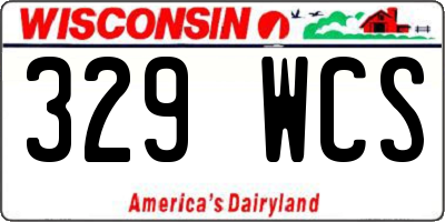 WI license plate 329WCS