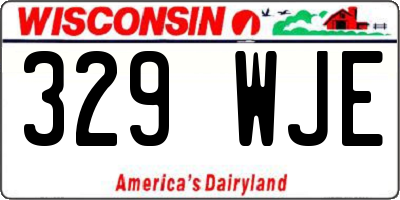 WI license plate 329WJE