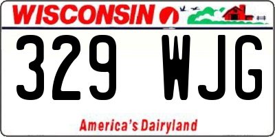 WI license plate 329WJG